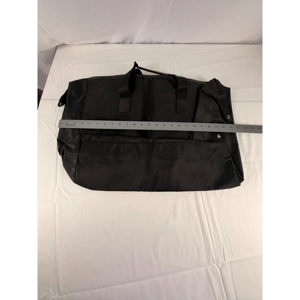 Kenneth Cole Duffle Bag Large Black Nylon Weekender Travel Tote Shoulder Strap